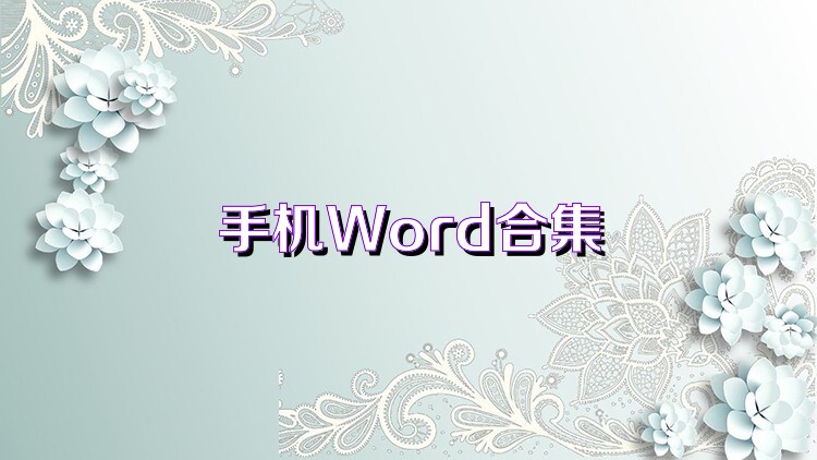 手机Word合集