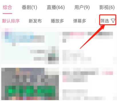 哔哩哔哩分区筛选视频怎么开启