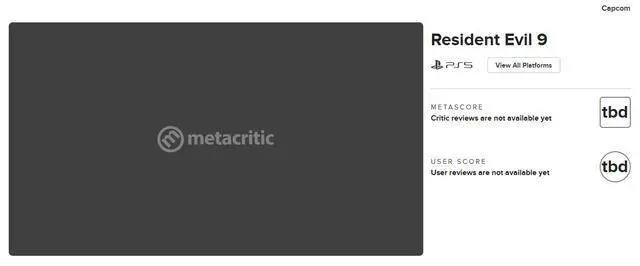 生化危机9Metacritic页面曝光，TGA颁奖典礼或成揭秘时刻！