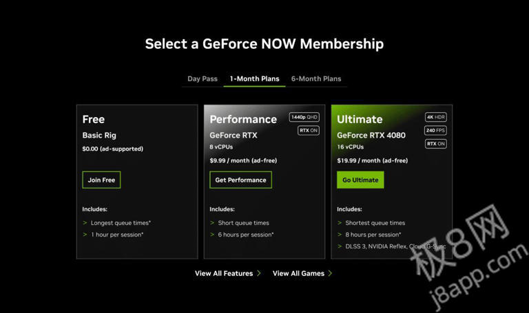 英伟达GeForce Now新规：每月游戏时长上限设为100小时