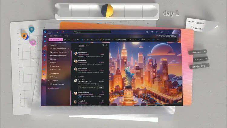 微软Outlook引入AI主题功能，个性化邮件界面成为可能
