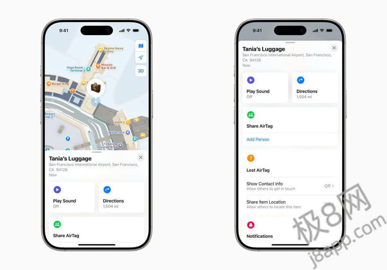 苹果升级 Find My：可共享位置信息，更快找回丢失行李