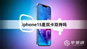 原来的苹果15pro是双卡双待吗